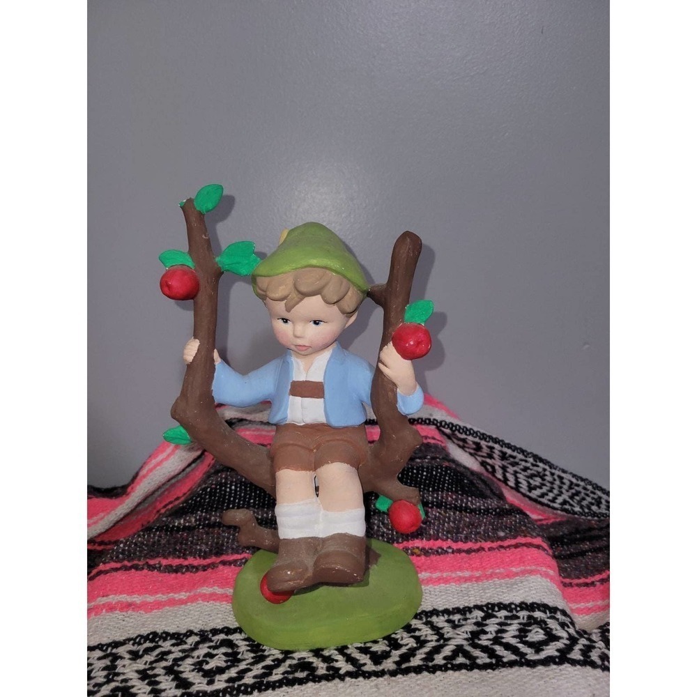 Apple boy figurine Vintage